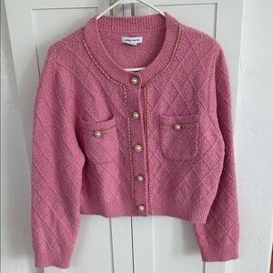 Pink Cardigan Sweater